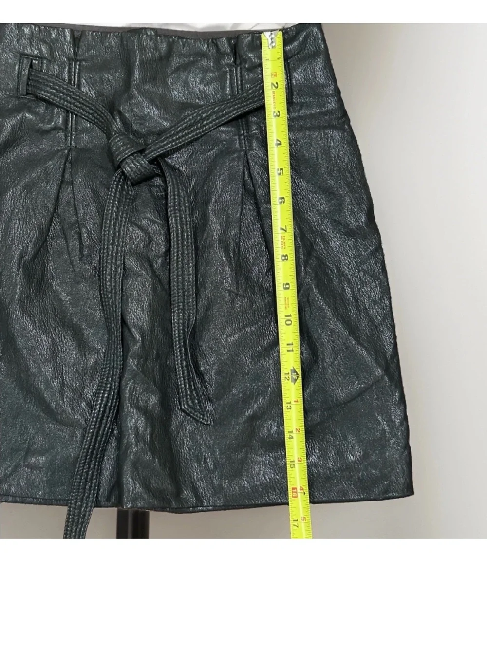 Free People Vegan Leather skirt women Black Chic City bikercore
